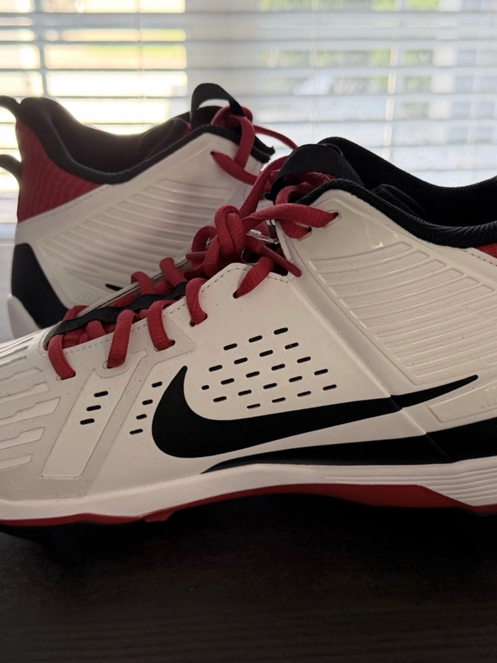 Nike Alpha Menace Strong Men's Football Cleats White/Red Size 11.5 NEW. - Picture 4 of 7